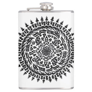 Intricate Tribal Mandala Sacred Geometry Flask
