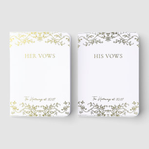 Intricate Vines White Gold Foil  Vow Books