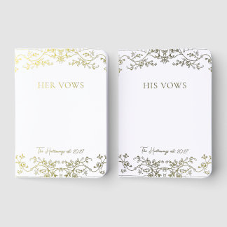 Intricate Vines White Gold Foil  Vow Books