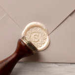 Intricate Vintage Frame Custom Monogram Wax Seal Sticker<br><div class="desc">An intricate vintage border design frames your custom monogram. We made the frame as bold as possible to keep the detailed lines visible. A single monogram initial sits in the center and can be used for couples' wedding mail, a family's seasonal mail, or for an added touch of romance to...</div>