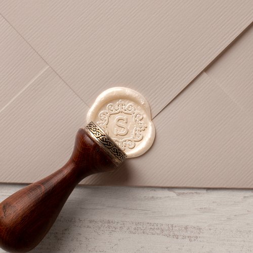 Intricate Vintage Frame Custom Monogram Wax Seal Sticker