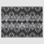Intricate White Lace on Black Decoupage Tissue Paper