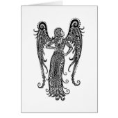 Intricate White Virgo Zodiac on Black (Front)