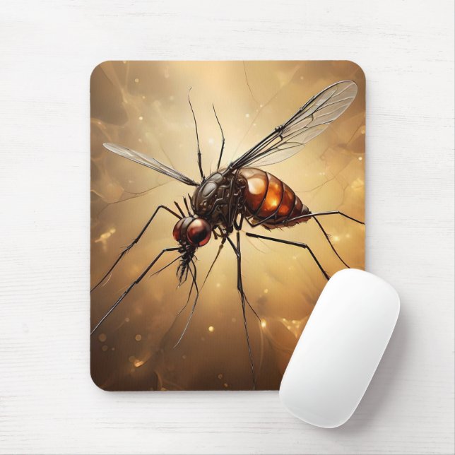 Intricate Wings: The Mosquito Fractal Art Mouse Pad (With Mouse)