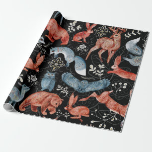 Intricate woodland animals pattern Wrapping Paper