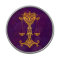 Intricate Yellow Libra Zodiac on Purple