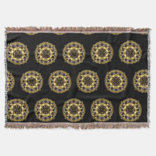 Intricately Detailed Mandala With Vibrant Colors Throw Blanket