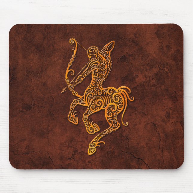 Intrictate Stone Sagittarius Symbol Mouse Pad (Front)