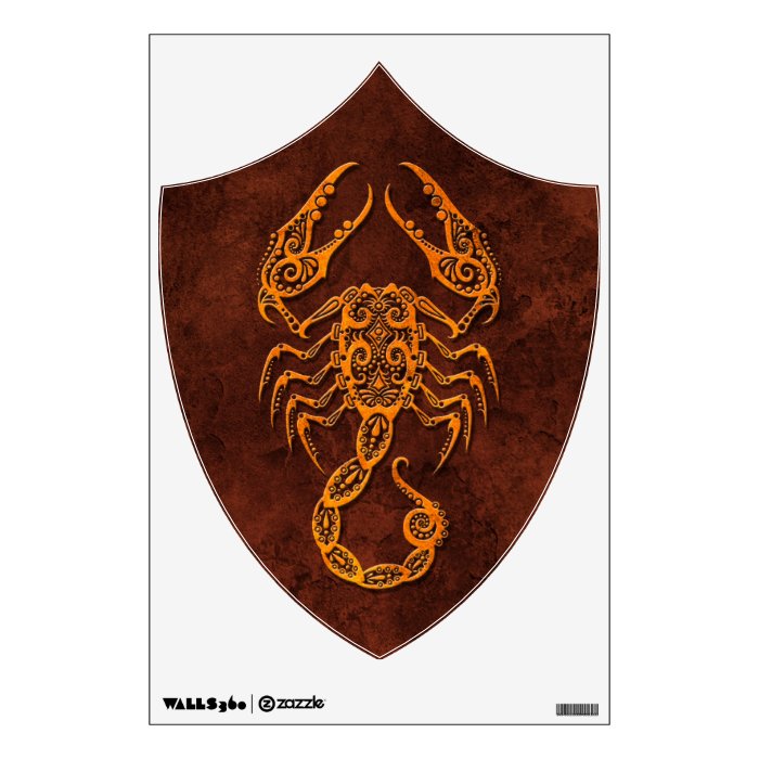 Intrictate Stone Scorpio Symbol Wall Decal