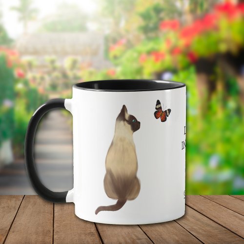 Intriguing Life Siamese Cat Butterfly Mug