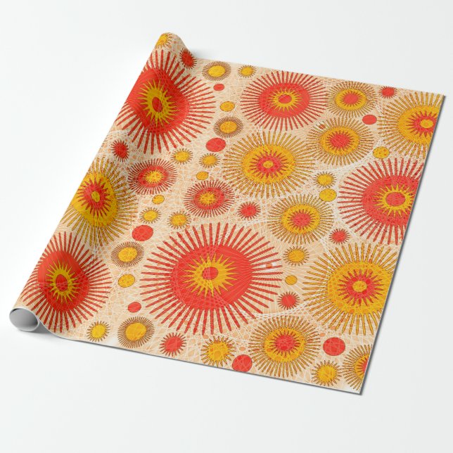 Intriguing modern abstract design with floral and  wrapping paper (Unrolled)