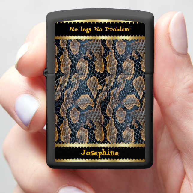Intriguing snake skin patterns in nature zippo lighter (In Hand)