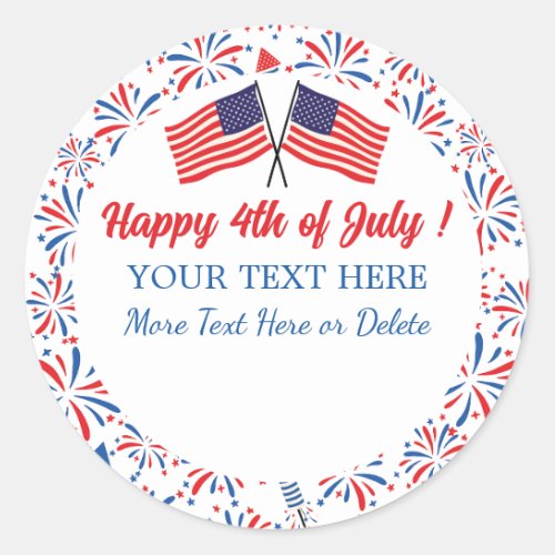 Introducing 4th of July Fireworks Independence Day Classic Round Sticker