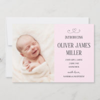 Introducing Baby Birth Announcement Photo Card