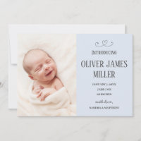 Introducing Baby Birth Announcement Photo Card