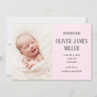 Introducing Baby Birth Announcement Photo Card