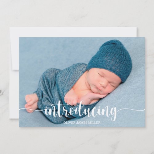 Introducing Baby _ Birth Announcement Photo Card