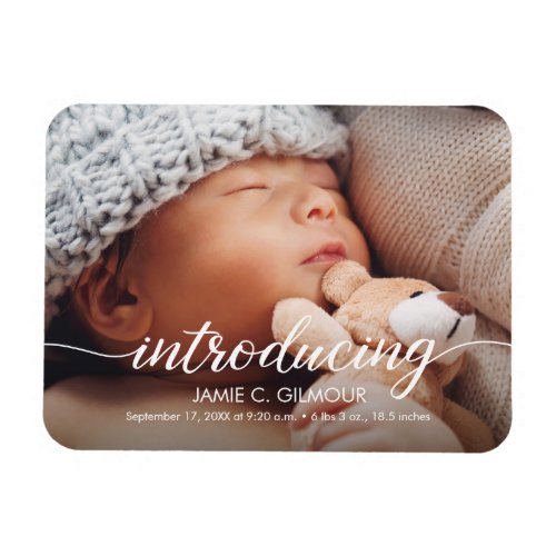 Introducing Baby Boy Customizable Name photo Magnet