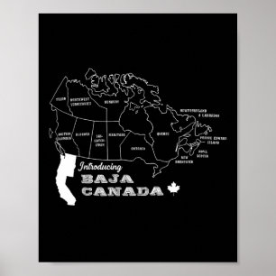 Introducing Baja Canada Sarcasm Humor Graphic Cana Poster