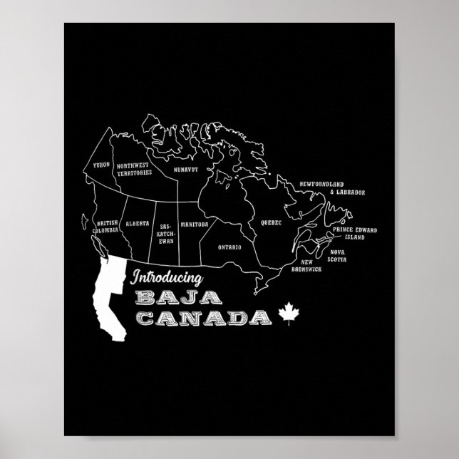 Introducing Baja Canada Sarcasm Humor Graphic Cana Poster (Front)