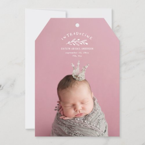 Introducing branch photo birth announcement