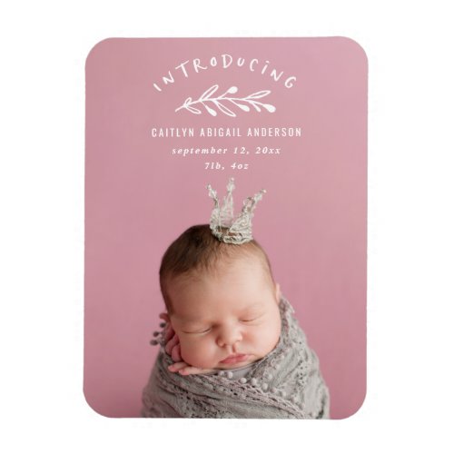 Introducing branch photo birth announcement magnet