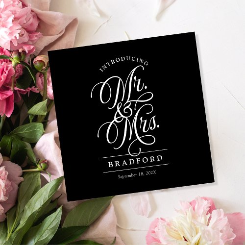 Introducing Mr and Mrs Elopement Photo Gallery Tri_Fold Invitation