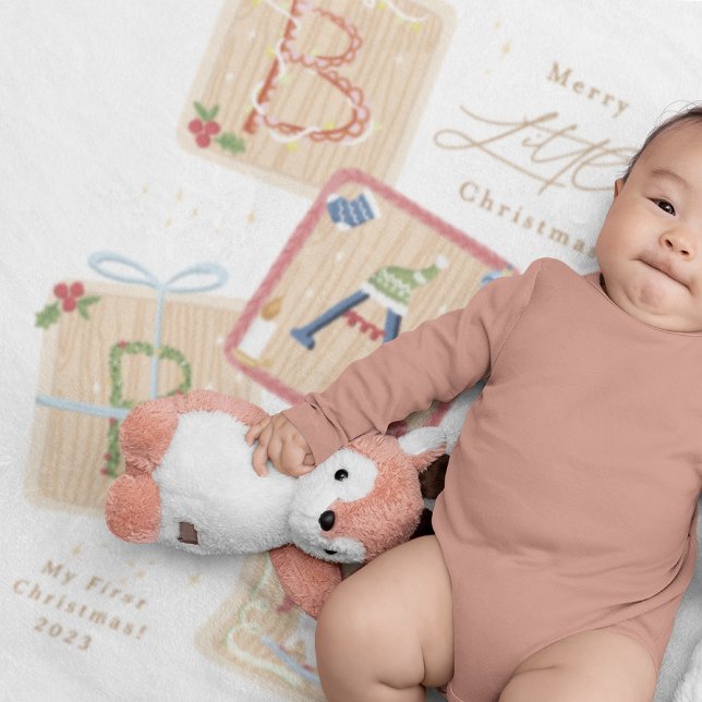Introducing My First Merry Christmas Baby Birth Baby Blanket (Creator Uploaded)