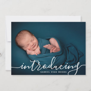 Introducing Newborn Name Photo Collage Birth Announcement