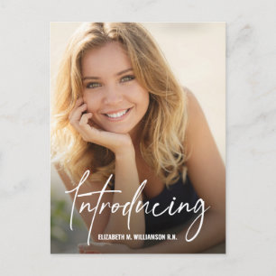 Introducing Nurse Graduate Custom Photo Announcement Postcard