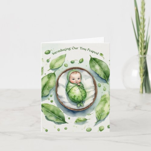 Introducing Our Little Peapod Birth Announcement