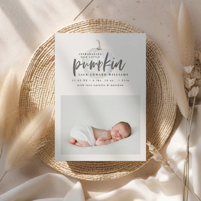 Introducing our little pumpkin birth announcement (Creator Uploaded)