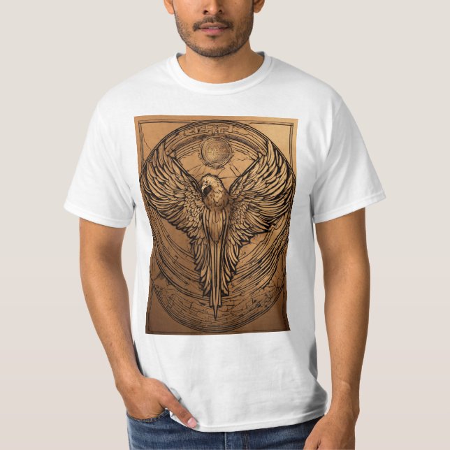 Introducing our Majestic Guardian Eagle Tattoo  T-Shirt (Front)