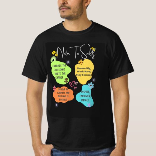 Introducing our Note To Self Retro Motivational  T_Shirt