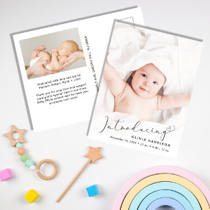 Introducing Photo Birth Announcement Postcard