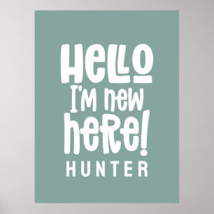 Introducing photo blush pink floral elegant poster