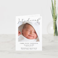 Introducing Photos Baby Birth Announcement