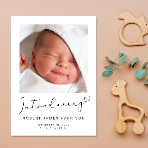 Introducing Photos Baby Birth Announcement