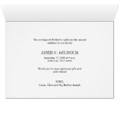 Introducing Second baby photos Thank You (Inside Horizontal (Bottom))