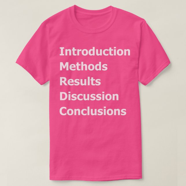 Introduction Methods Results Discussion Conclusion T-Shirt (Design Front)