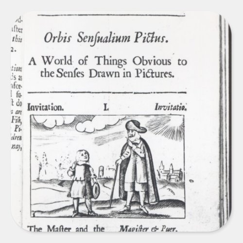Introduction to Orbis Sensualium Pictus Square Sticker