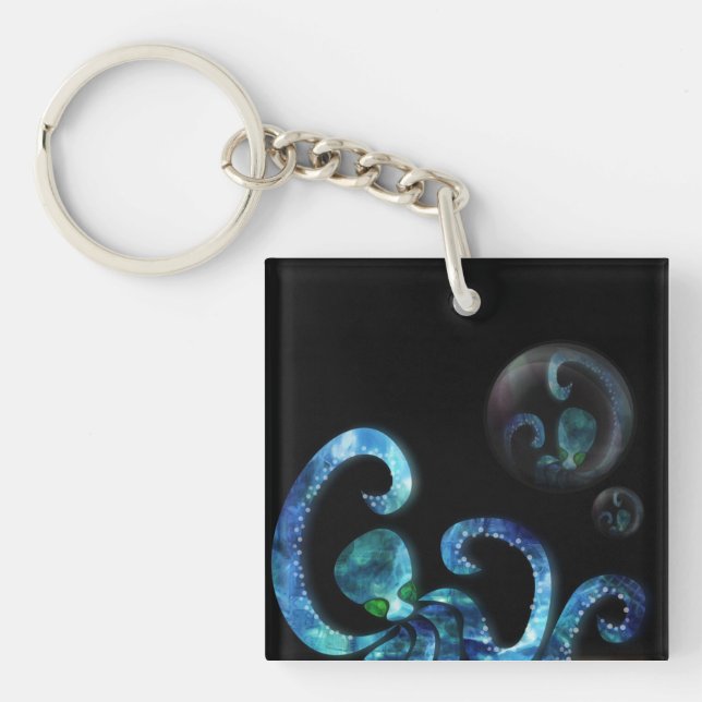 Introspective Octopus Keychain (Front)