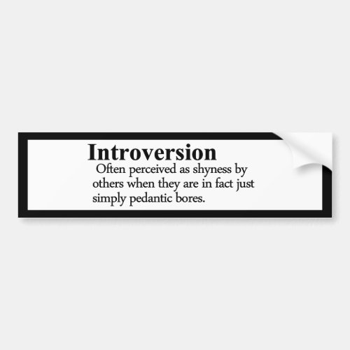 Introversion Definition 2020 Version Bumper Sticker
