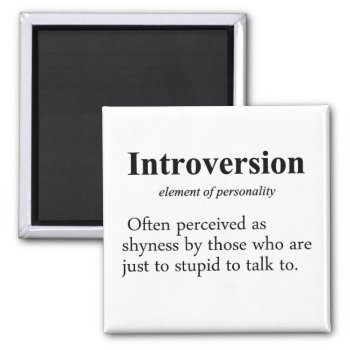 Introversion Definition Typo Version Magnet by egogenius at Zazzle