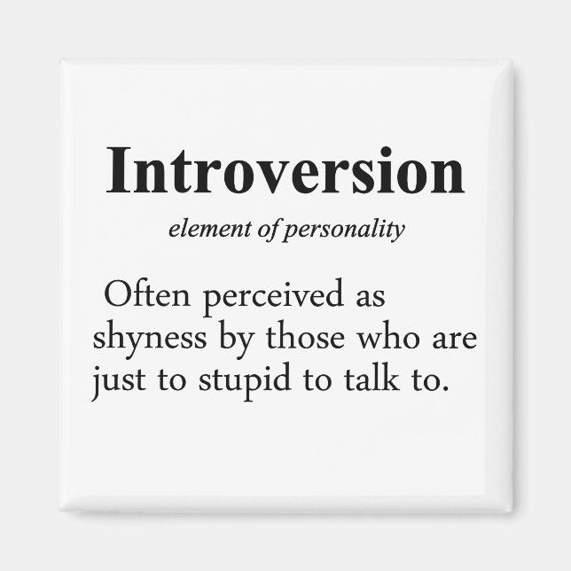 Introversion Definition Typo Version Magnet (Front)
