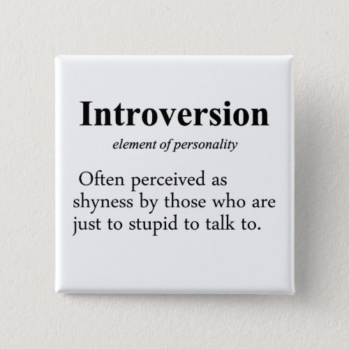 Introversion Definition Typo Version Pinback Button