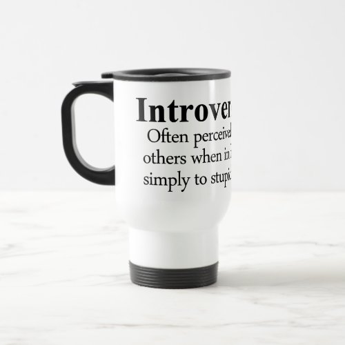 Introversion Definition Typo Version Travel Mug