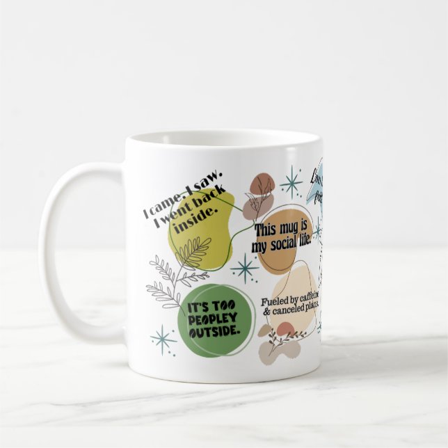Introvert Affirmations Coffee Mug (Left)