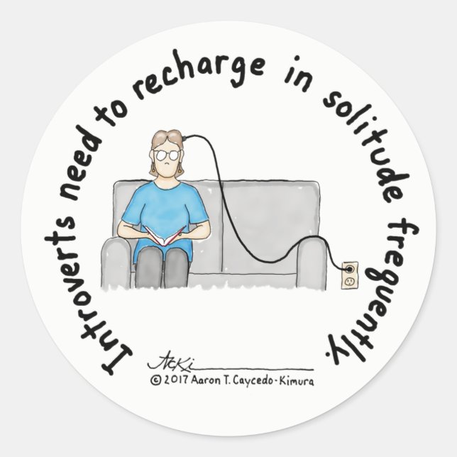 Introvert Basics: Recharge Sticker (Front)