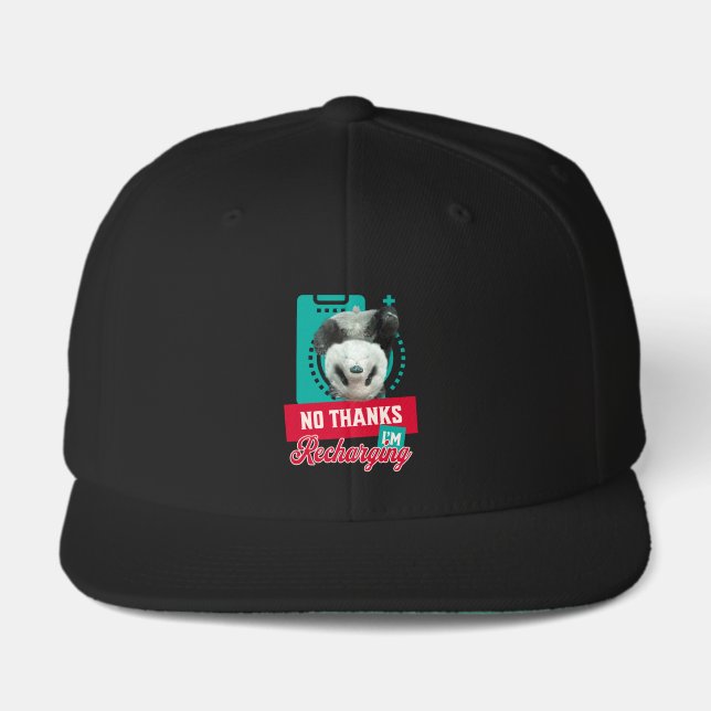 Introvert Burnout Panda Social Battery Design Visor (Front)